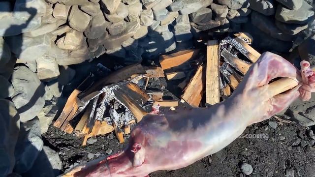 I ROASTED A WHOLE 13 KG OF LAMB ON A SPIT! TECHNOLOGIES OF THE 14TH CENTURY