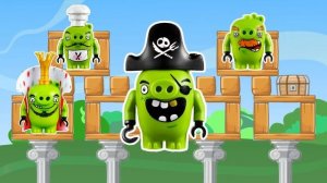 Свинки из Энгри бёрдс в киндер сюрпризах. Лего игрушки. Angry birds. Bad Piggies. Lego