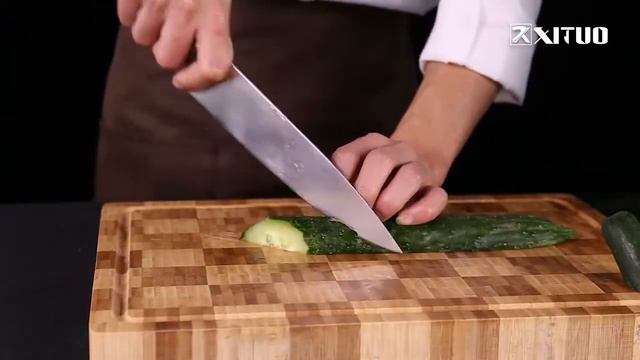 Aliexpress XITUO New Kitchen Knife Sets 4 PCS 7CR17 laser Damascus Stainless Steel Chef Knife Japan смотреть онлайн