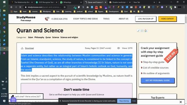 How to copy text from copy protected websites | Chrome Extension | disable JavaScript смотреть онлайн