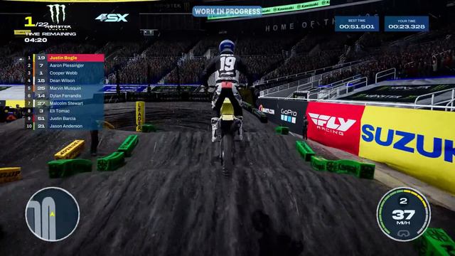 Monster Energy Supercross 6 - Rainy Seattle Gameplay смотреть онлайн
