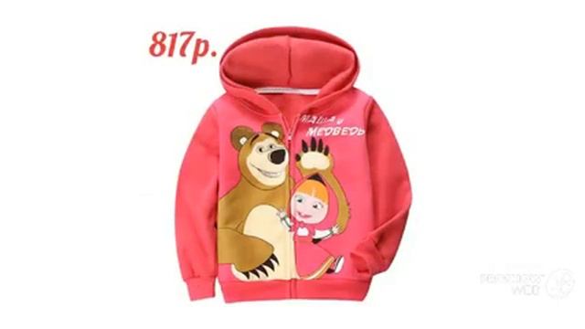 Детская одежда с AliExpress Маша Медведь удобный комплект толстовка и брюки смотреть онлайн