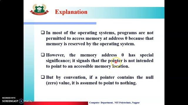 6.2 Null Pointer and advantages of pointers смотреть онлайн