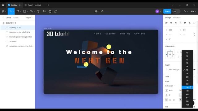 Figma Speed Art: 3D Landing Page UI | GraphiFlow смотреть онлайн