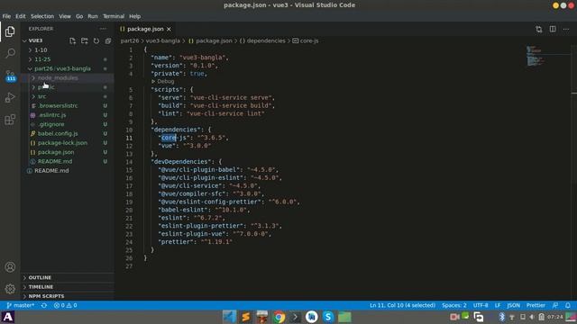 Vue.js 3 Bangla Tutorial: 27. Understanding CLI project structure смотреть онлайн