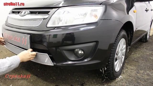 Защита радиатора PREMIUM LADA GRANTA LIFTBACK с 2014г.в. (Хром) - strelka11.ru смотреть онлайн