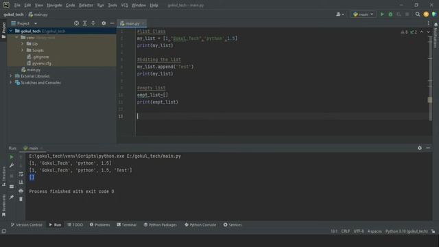 Python for Beginners | List Functions | Append - Insert | Tamil | Gokul Tech смотреть онлайн