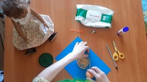 Аппликация из ниток «Солнышко»