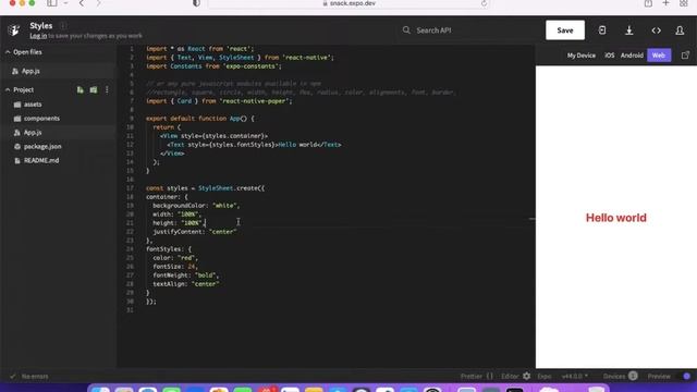 React Native for Beginners(Styles) смотреть онлайн