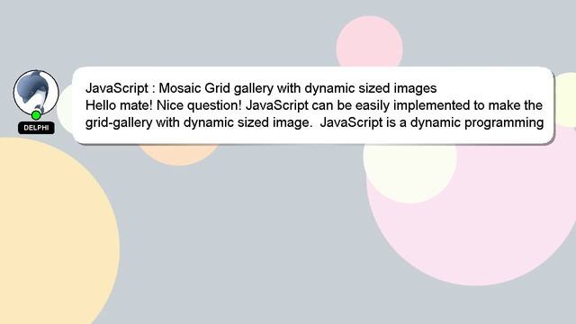 JavaScript : Mosaic Grid gallery with dynamic sized images смотреть онлайн