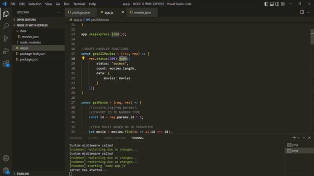 #40 Creating a Custom Middleware | Working with Express JS | A Complete NODE JS Course смотреть онлайн