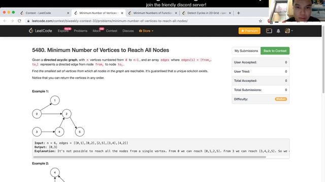 1557. Minimum Number of Vertices to Reach All Nodes (Leetcode Medium) смотреть онлайн