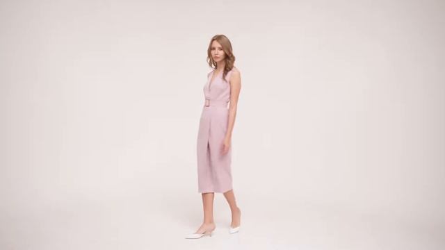 22 Платье с запахом пыльно розовое без рукавов смотреть онлайн