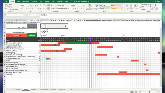 Project Planner Template - MS Excel смотреть онлайн