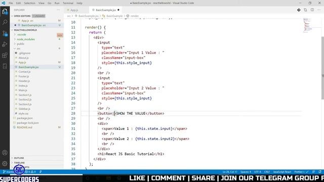 React JS Tutorial Part 4 | Use of State | Importance of Arrow Function | Click and Input Events смотреть онлайн