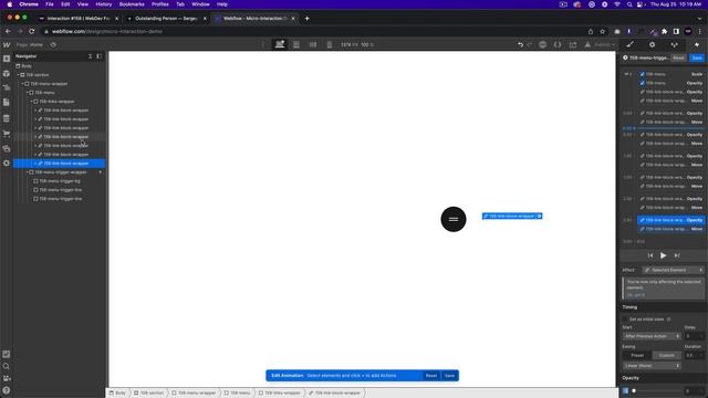 Creating a Scaling Menu Animation in Webflow | Interaction 158 смотреть онлайн