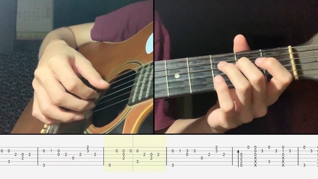 [Guitar Tutorial] Stereo Hearts - Fingerstyle Guitar Easy (Tab + Video)