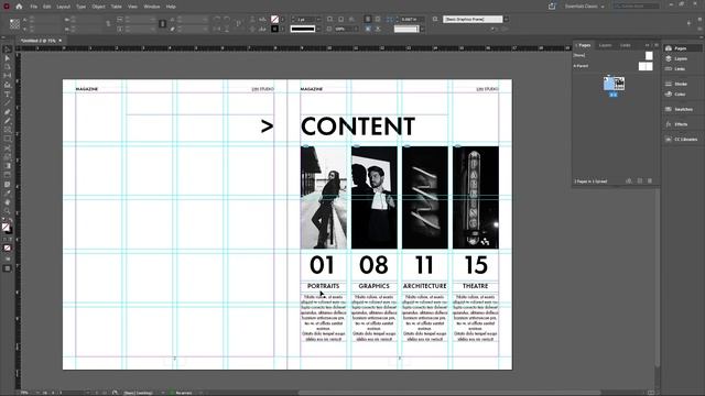 How to make Simple, Modern Contents page in InDesign смотреть онлайн