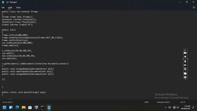 value change listener to a JTextfield in java using documentlistener dynamically from JTextField смотреть онлайн