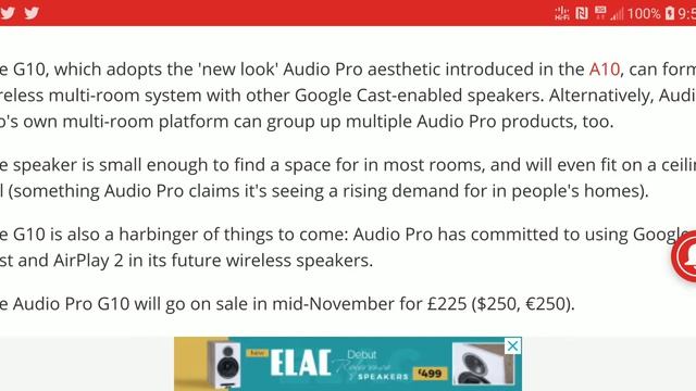 Audio Pro G10 wireless speaker Debuts with Google Assistant, Chromecast and Apple AirPlay 2 смотреть онлайн