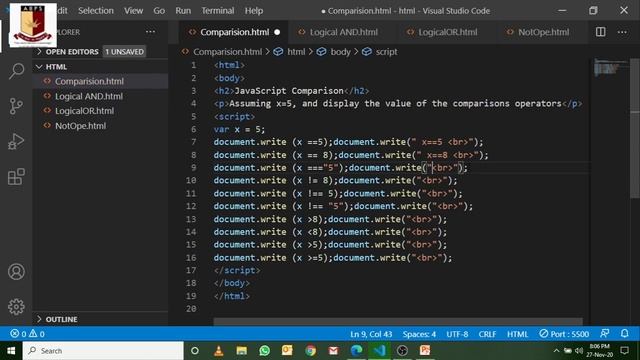 JavaScript L 4: Operators Class IX смотреть онлайн