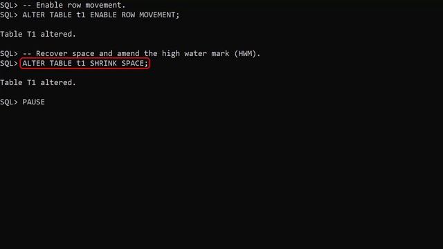 Online Segment Shrink for Tables : Free Unused Space смотреть онлайн