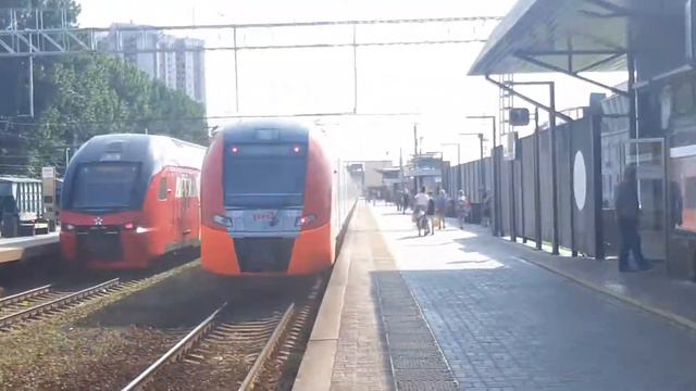 Электропоезд ЭС1П-022 "Ласточка" станция Одинцово до станции Смоленск 10.07.2021. смотреть онлайн