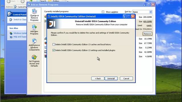Uninstall IntelliJ IDEA Community Edition 13.1.4 in Windows XP SP3 смотреть онлайн