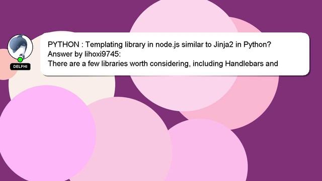 PYTHON : Templating library in node.js similar to Jinja2 in Python? смотреть онлайн