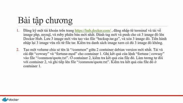 Bài 26 Bài tập chương 5 - Khoá học Docker cơ bản смотреть онлайн