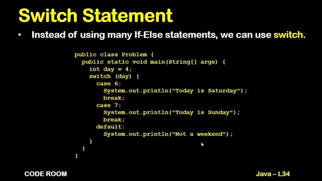 JAVA SWITCH STATEMENT | SWITCH STATEMENT IN JAVA | L-34 | JAVA COURSE FOR BEGINNERS 2023 смотреть онлайн