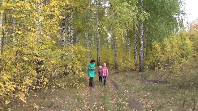 Семейная прогулка по осеннему лесу. Спустились к реке Дема. смотреть онлайн