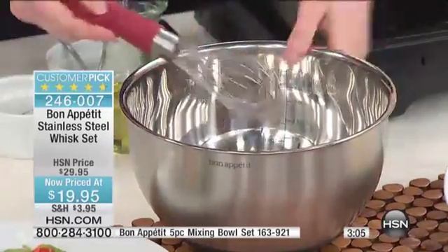 Bon Apptit StainlessSteel Whisk Set 3pack смотреть онлайн