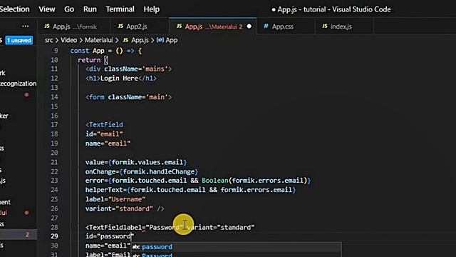 React Js Form Validation With material Ui | react js | part-10 смотреть онлайн