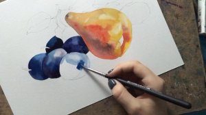 Акварель для начинающих, натюрморт пошагово