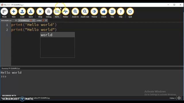 how to print in python || mu editor || смотреть онлайн