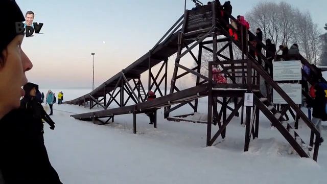 Самая большая горка в Екатеринбурге на озере Шарташ смотреть онлайн