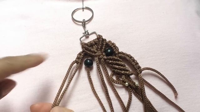 Macramé Llavero Búho