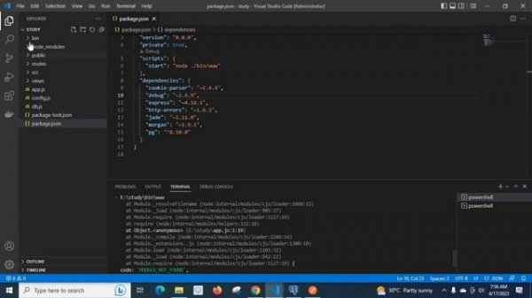 Error Cannot find module 'http errors' Solved in node js node_modules npm packages