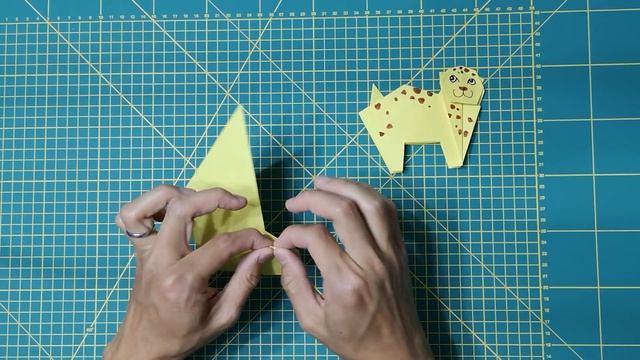 Paper Folding | How to make a paper leopard - Step by Step | Origami | смотреть онлайн