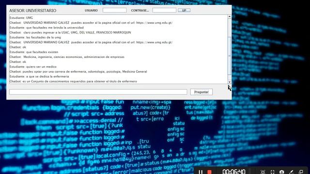 interfaz gráfica CHATBOT, Desarrollado lenguaje de programación Java смотреть онлайн