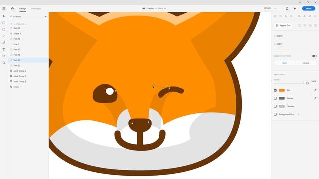 Little Fox vector Creation In Adobe Adobe XD смотреть онлайн