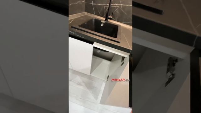 Стильная черно - белая кухня . Кухня с мрамором. Белая кухня смотреть онлайн