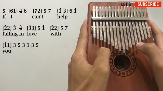 Can't Help Falling In Love - Kalimba Cover with EASY Tabs смотреть онлайн