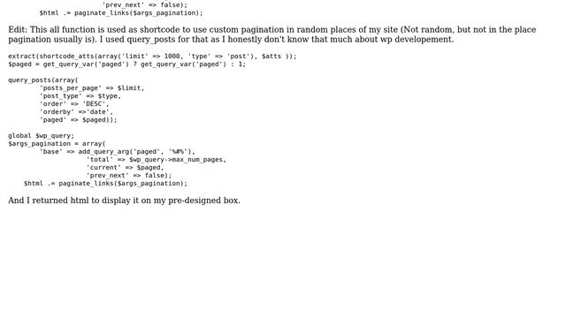Wordpress: Show number of pagination pages even when total under two смотреть онлайн