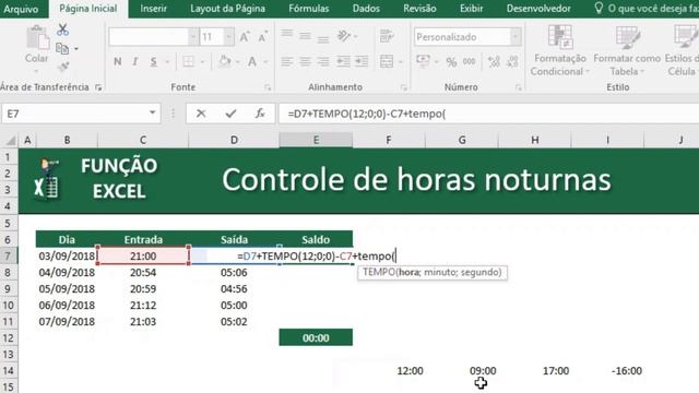 Como calcular horas noturnas no Excel [Dica #16] смотреть онлайн