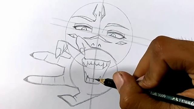 Cara Menggambar Ryomen Sukuna | Drawing Ryomen Sukuna Step By Step - Jujutsu Kaisen