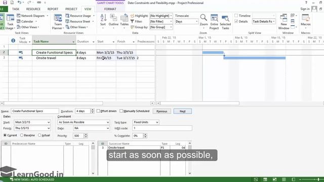 Microsoft Project 2013: Date Constraints and Flexibility - Part 21 of 55 смотреть онлайн