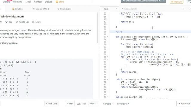 239. Sliding Window Maximum | LeetCode | Sparse Table | RMQ смотреть онлайн