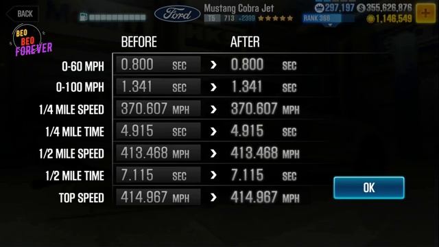 | Csr 2 | Ford Mustang Cobra Jet | Test run | 6.9x |Mod Service | смотреть онлайн